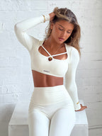 HIGH WAISTED ELYSIAN WHITE SCULPT LEGGINGS