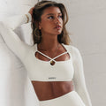 LONG SLEEVE ELYSIAN WHITE SCULPT TOP